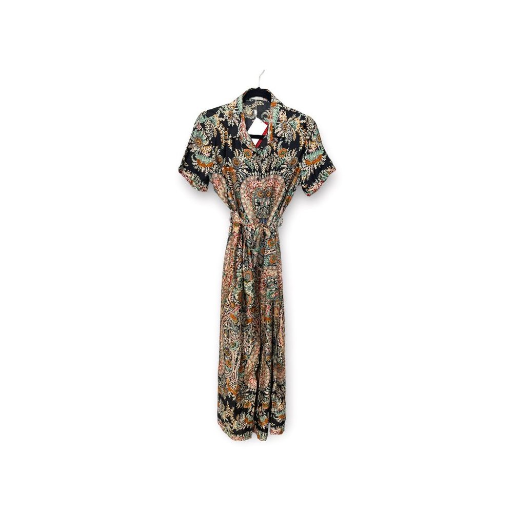 Q2 FLORAL PRINT MAXI SHIRT DRESS/KIMONO